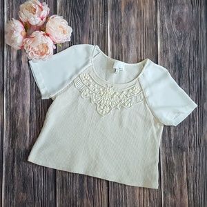 Greylin, Celine Embellished Top, Ivory, MP